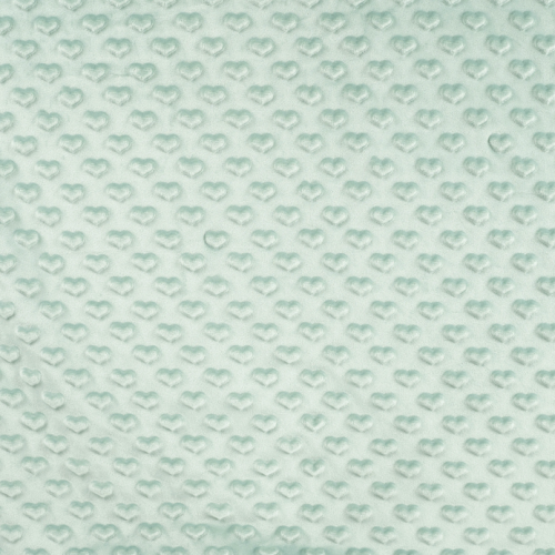 Minky Fleece "Herz" dusty mint